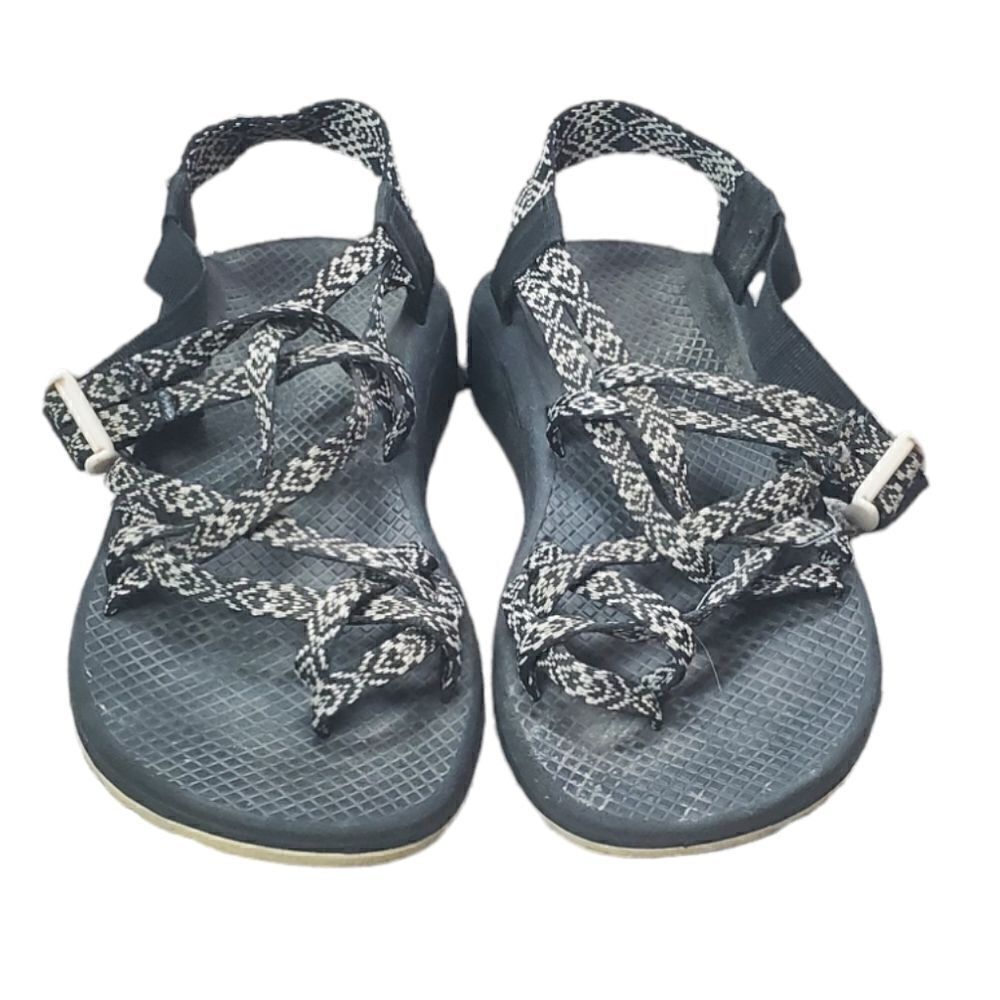 Chaco Black & Cream Aztec Sandals